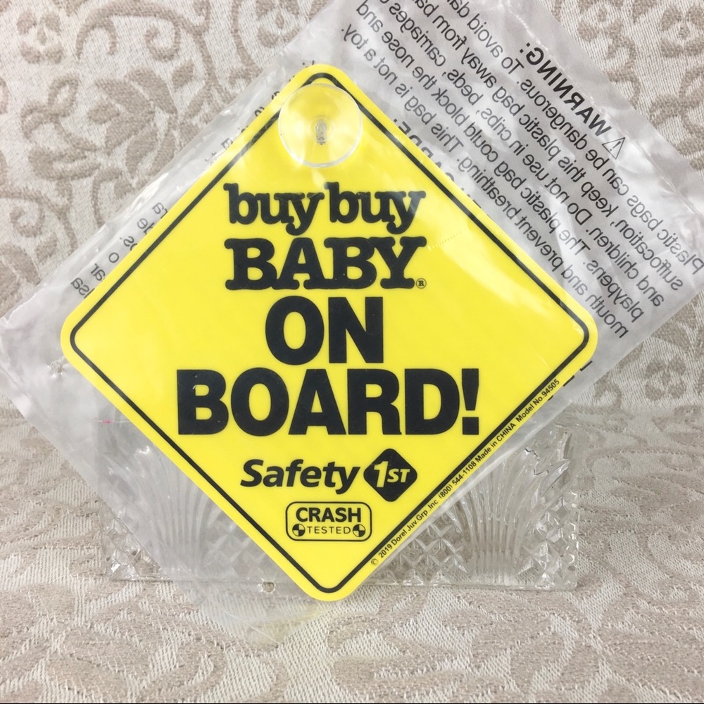 NWT Safety 1st Baby On Board Car Sign